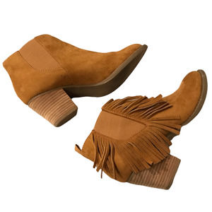 American Eagle Outfitters Tan Suede Ankle Boots, Size 8